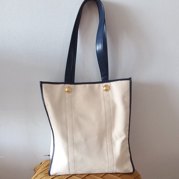 DRAPER JAMES Totes Y'all cream canvas tote bag with striped lining - Picture 8 of 16